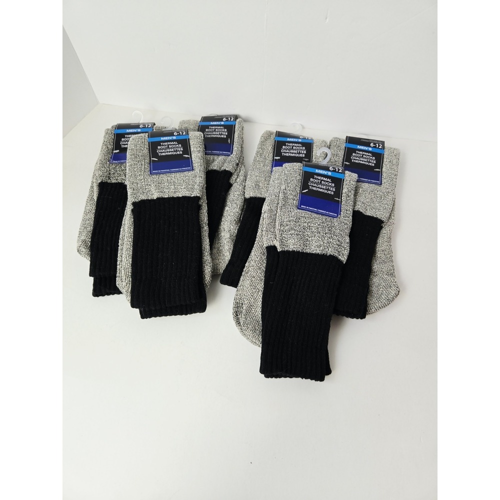 Mens thermal boot socks sz 6-12 NEW 6 pairs